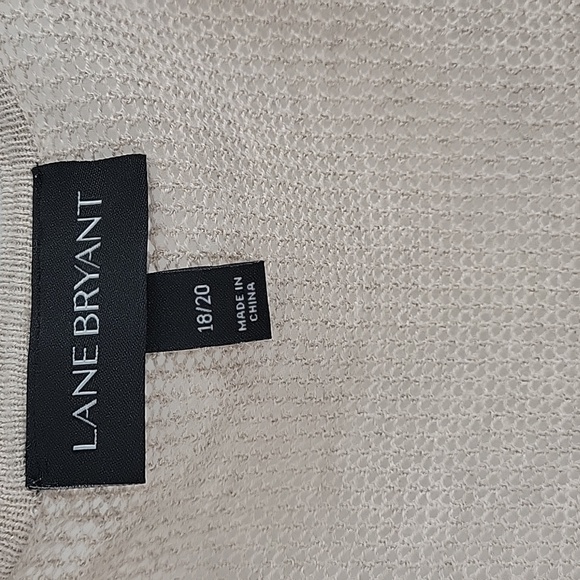 Lane Bryant Tan Knit Long Vest - Picture 2 of 16